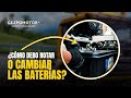 ¿Cómo debo rotar o cambiar las baterías de mi camión Shacman?