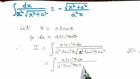 Integration by trigonometric substitutions||Integral Calculus||Problem-1