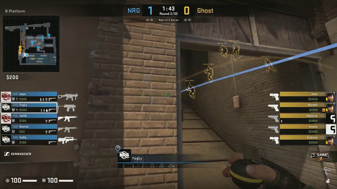 CS:GO - LIVE: NRG vs Ghost bo3 - cs_summit 3 Quarterfinals