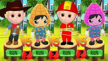 Tag with Ryan Pineapple Ryan vs Vlad and Niki Run - All Characters Unlocked All Costumes Combo Panda