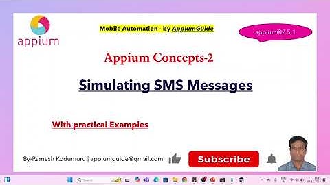 2.Appium Concepts : Simulating SMS Messages in Mobile Automation Using Appium 2.0