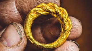 Viking Jewelry Making Hand Forging a Solid 22kt Gold 9th-10th Century Viking Braided Ring by Kellick Forge 677 views 1 month ago 1 minute, 47 seconds