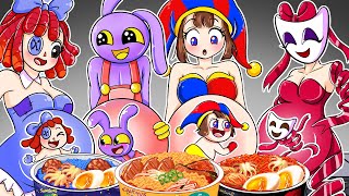 BREWING CUTE BABY & CUTE PREGNANT | THE AMAZING DIGITAL CIRCUS MUKBANG ANIMATION