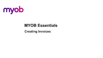 MYOB Essentials - Creating Invoices