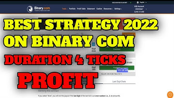 Best Strategy 2022 on Binary.com - Duration 4 ticks - No Loss 100% Success