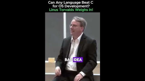🔹 Linus Torvalds on Programming Languages for OS Development
