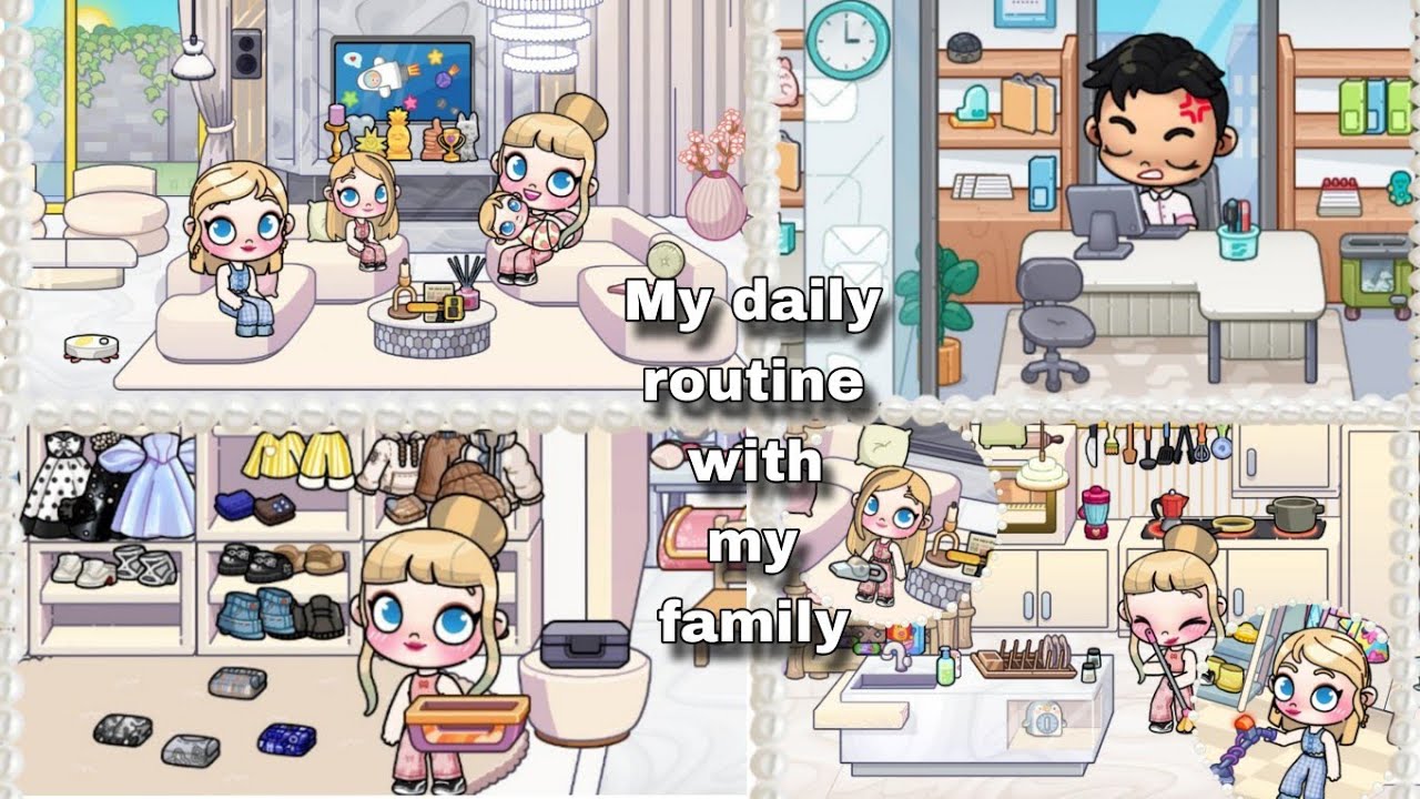 My daily routine ✨ with my family 😊👨‍👩‍👧‍👦 Avatar world ✨