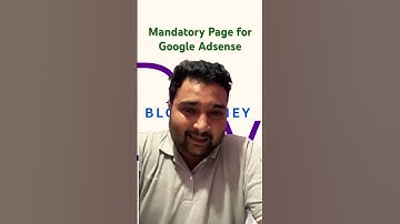Mandatory Page for Blogging and Google Adsense Approval #blogging #page #blogmoney #viralvideo