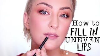 How to fill in UNEVEN lips | Glamnanne