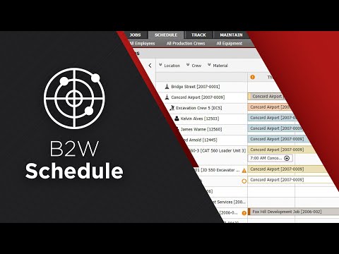 B2W Schedule - Construction Resource Scheduling & Dispatching Software