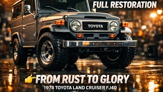 Abandoned 1978 Toyota Land Cruiser FJ40 – Satisfying Full ASMR Restoration