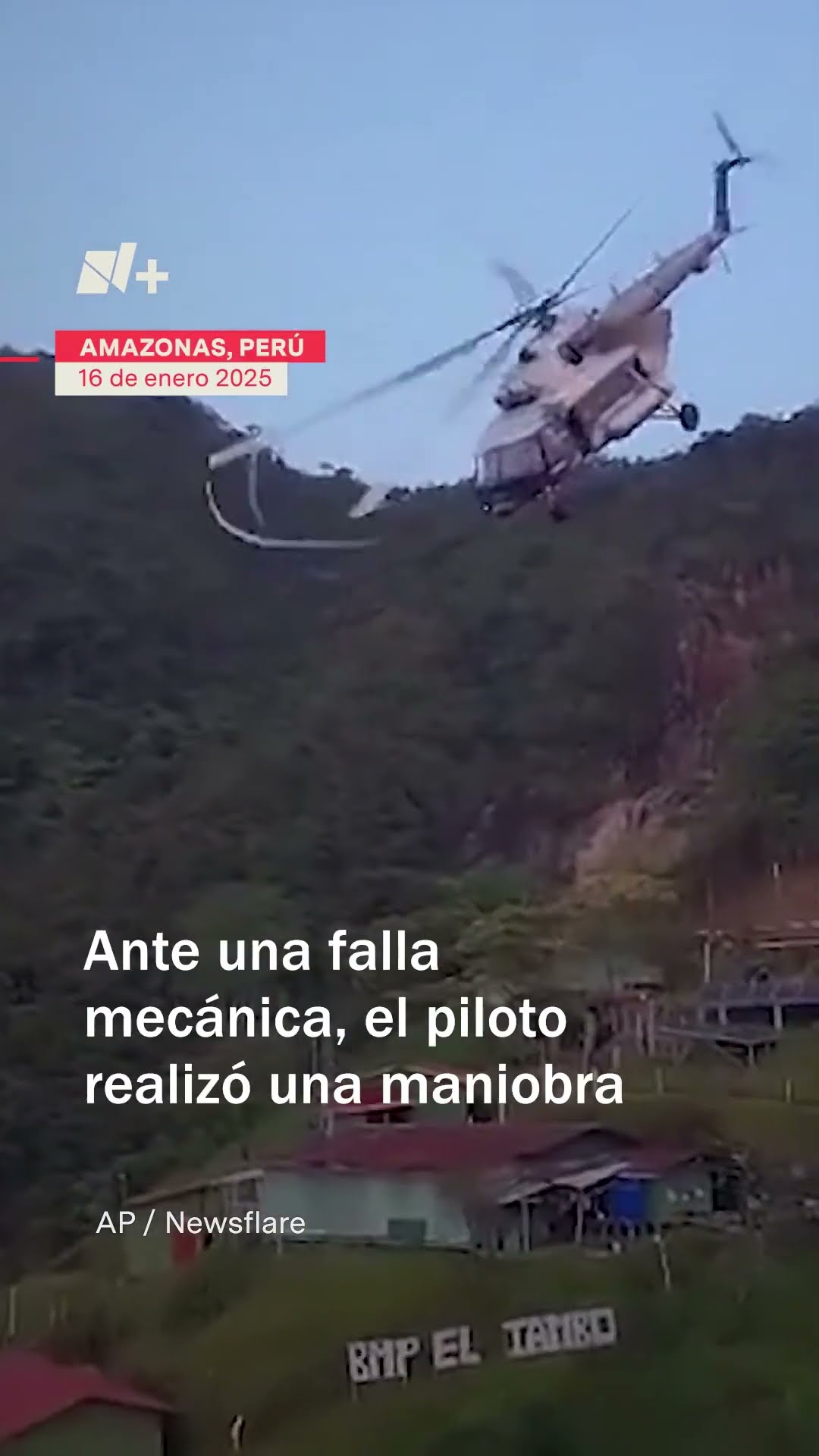 Maniobra heroica: Piloto salva a pasajeros cuando helicóptero se desplomó - N+ #Shorts