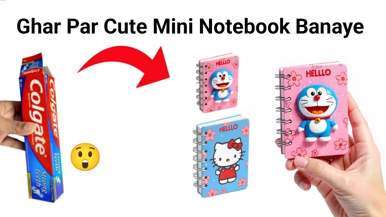 Как сделать мини-блокнот своими руками из милой бумаги 📒😍 | Без клея | Простая школьная поделка