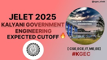 West Bengal Jelet Kalyani Government Cutoff 🔥#jeletexam#wbjee #jelet2024#rankcard#kgec#jadavpur