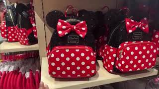 New!! Minnie Mouse Sequin and Polka Dot Loungefly mini backpack and wristlet