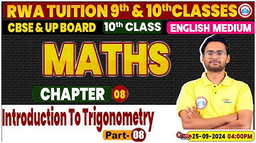 10th Class Maths Chapter 08 | Introduction To Trigonometry #8 | 10th By aakash Sir