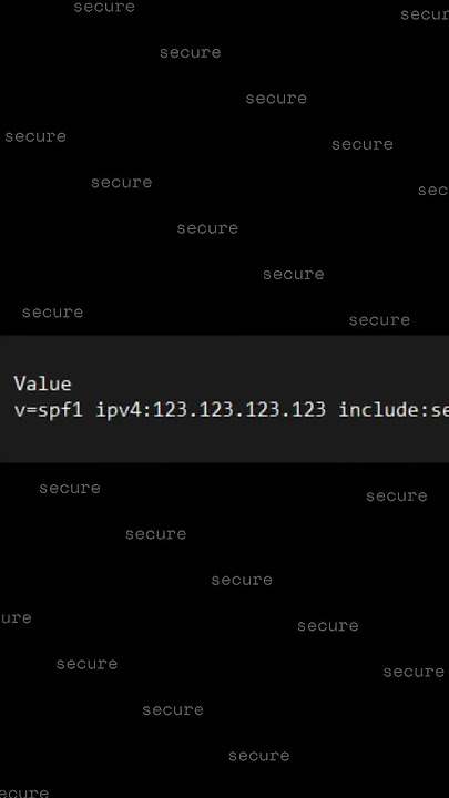 SPF Record for Email Authentication.