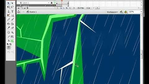 Flash Animation Tutorial - Animate Rain and Lightning with Flash