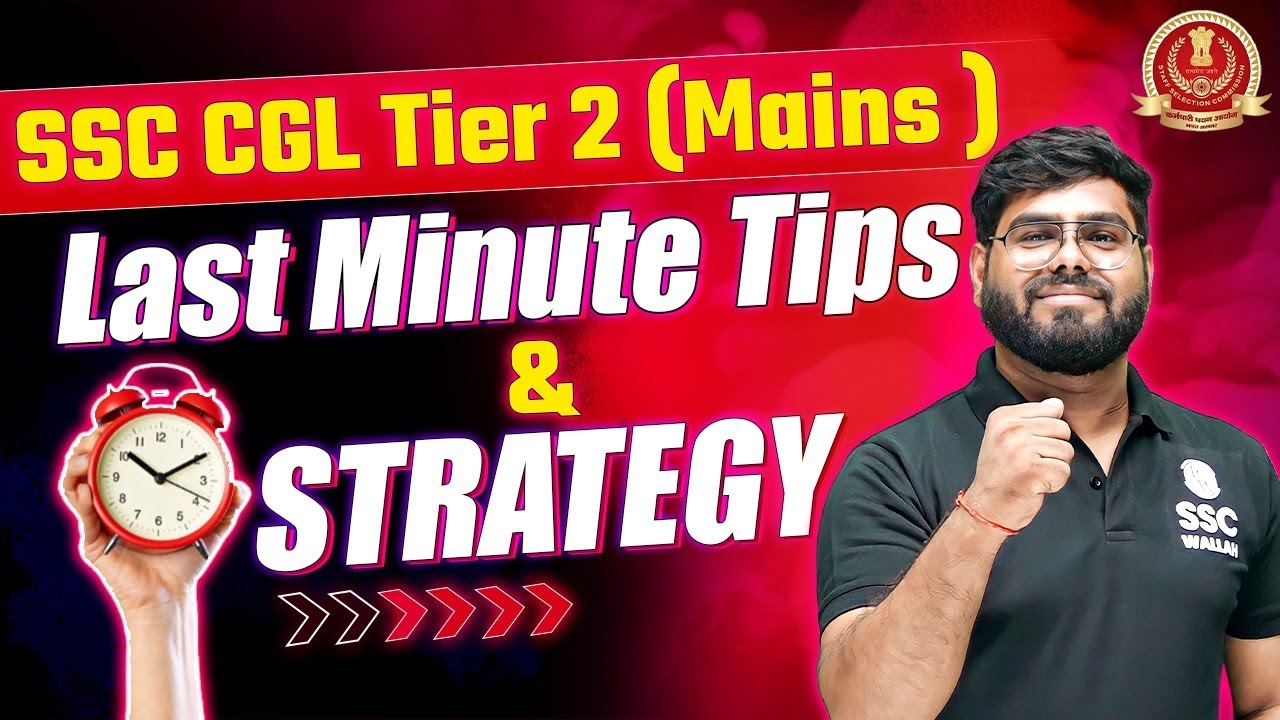 SSC CGL Tier 2 (Mains) | Last Minutes Tips & Strategy by Pramod sir ...