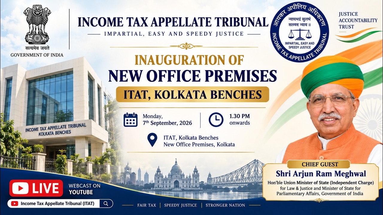 LIVE | Inauguration of New Office Premises of Income Tax Appellate Tribunal,Kolkata Benches,Kolkatta