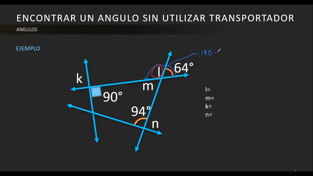 Como Encontrar Un Angulo Sin Utilizar Transportador - YouTube