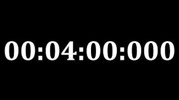 COUNTDOWN 4 minutes = 240 seconds = 240000 milliseconds, Full HD 60fps, no audio