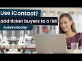 How to add ticket buyers to iContact