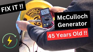 HOW to FIX a 1978 McCulloch Portable GENERATOR (Part 2) - Repair, Test, &amp; Celebrate!