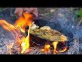 Crispy WILD Chicken FRIED in the Woods! (Catch, Clean, Cook)