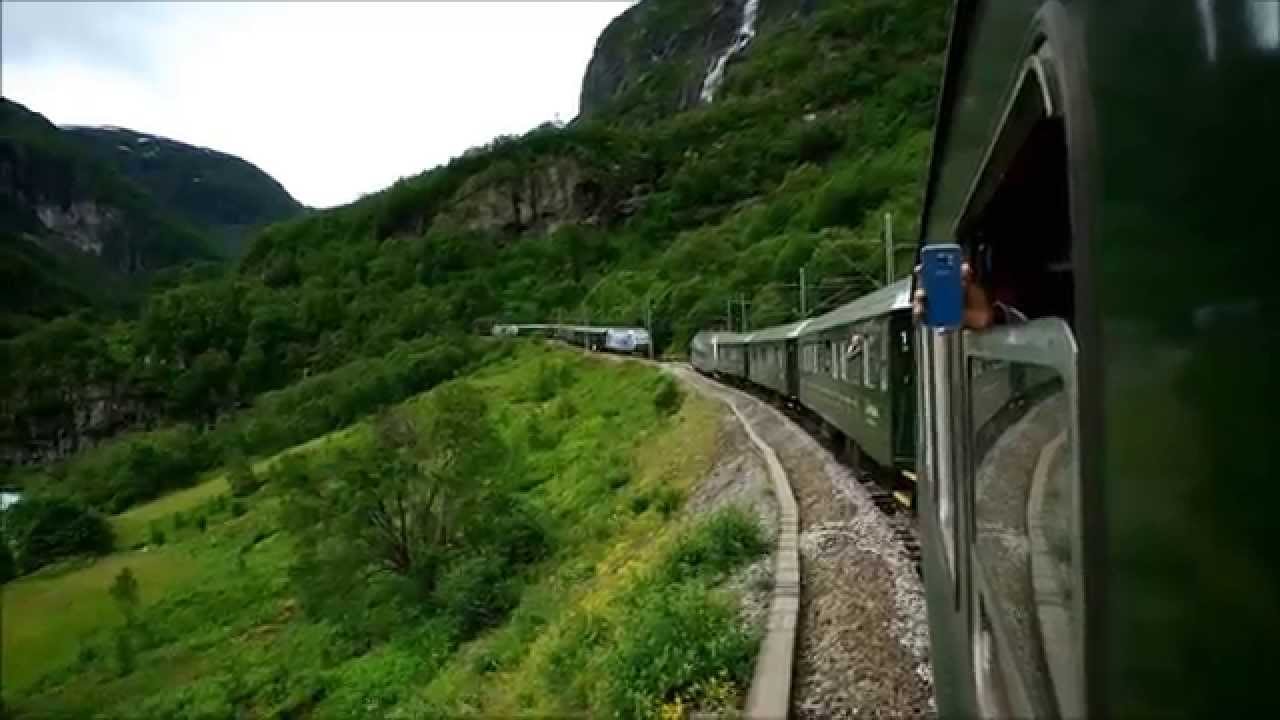 Flåm Railway- Flåmbana- in Norway and back on bike Rallarvegen.