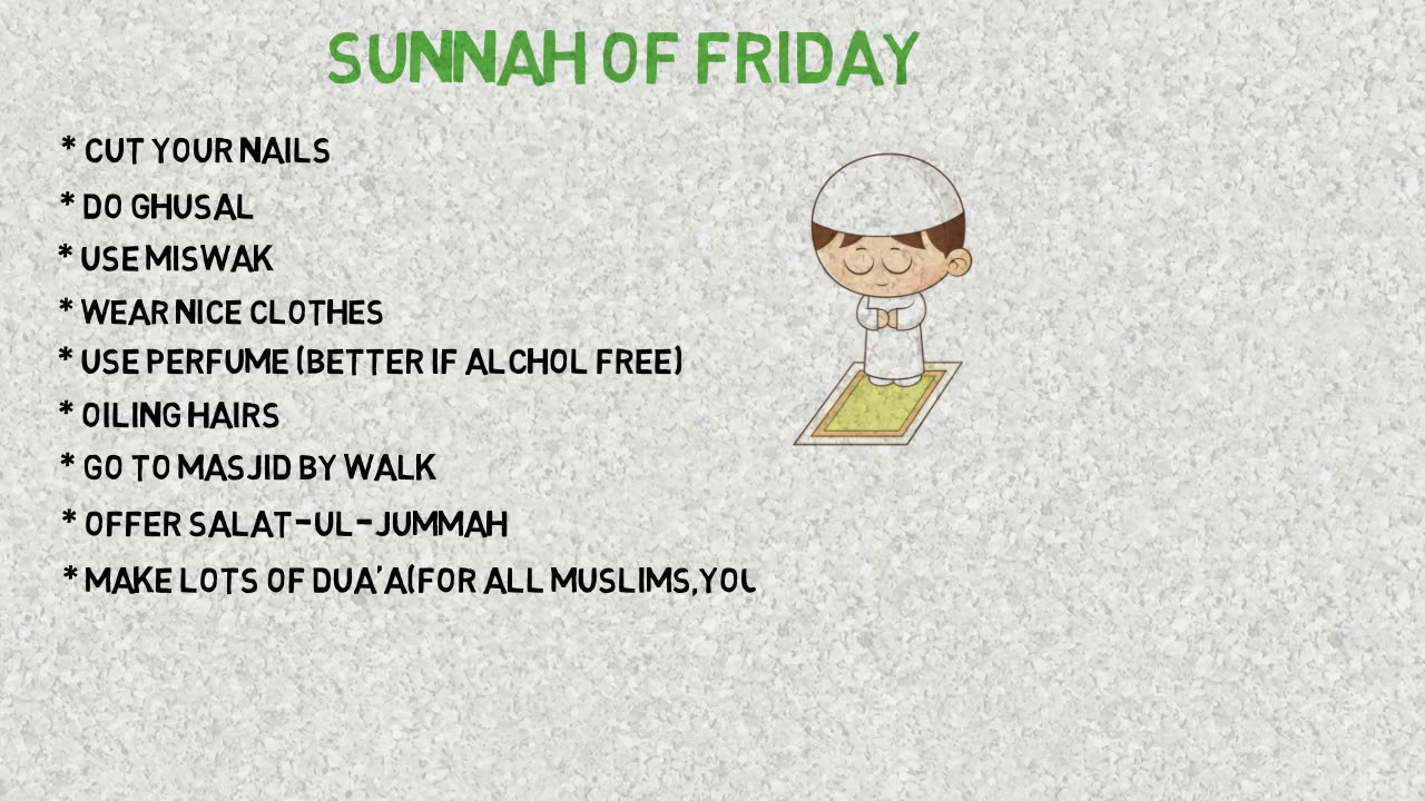 Friday Sunnah of Prophet Muhammad PBUH - YouTube