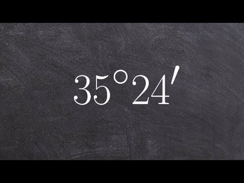 Converting An Angle In Degrees And Minutes To Degree Decimal