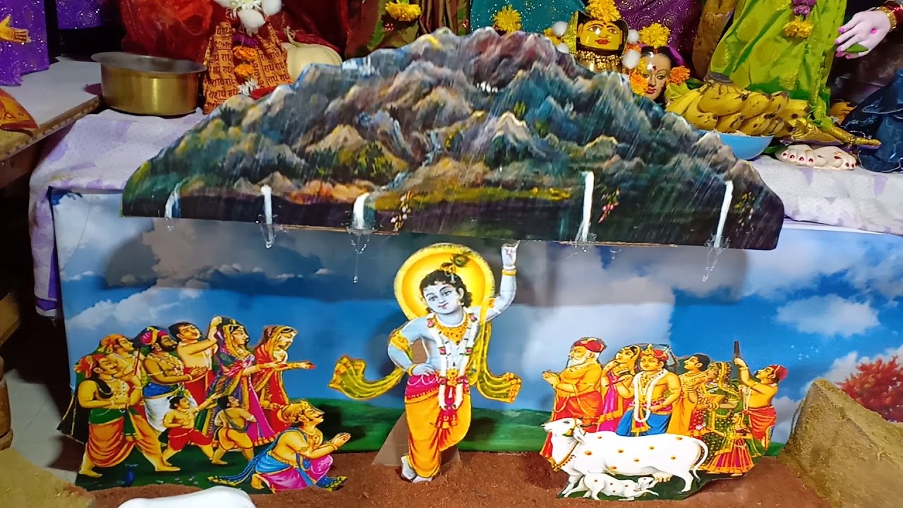 Krishna Leela Decoration in front of mahalaxmi 2018