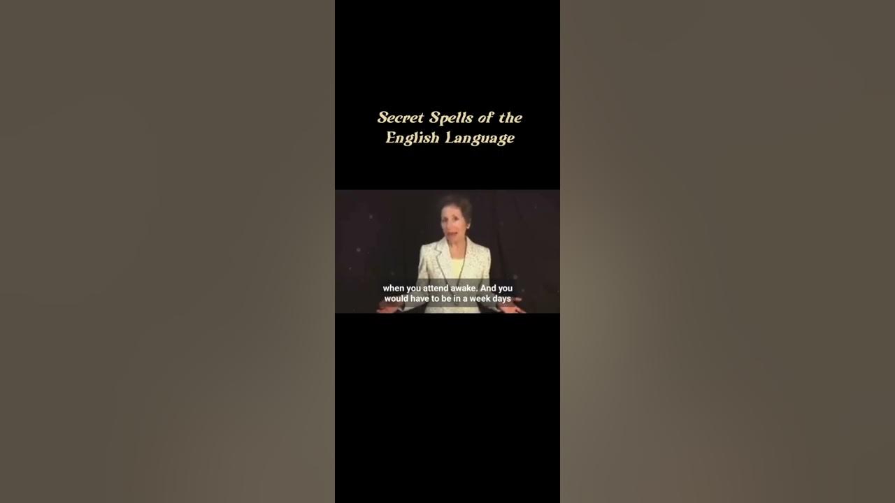 The Secret Spells Of The English Language Secret Spells of the English Language - YouTube