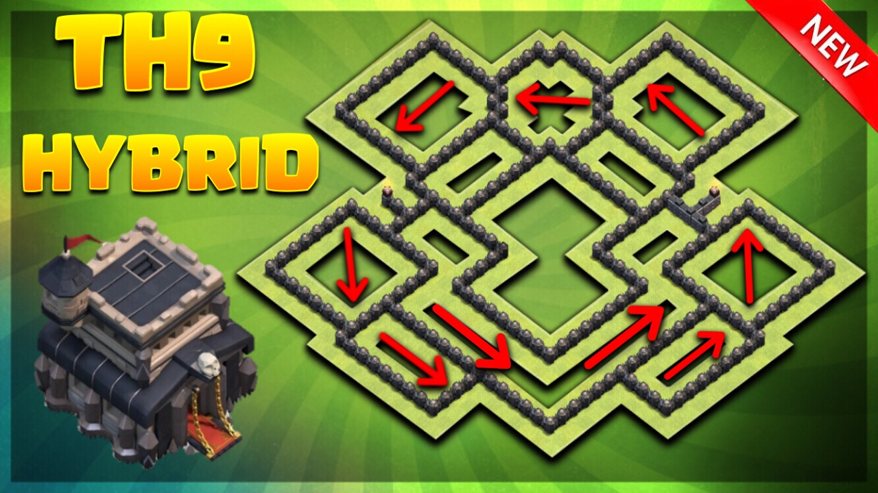 NEW INSANE! TOWN HALL 9 HYBRID BASE DESIGN 2017TH9 HYBRID STRATEGY