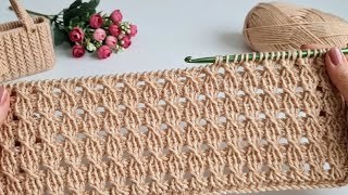 Easy Crochet 👌🩷Pattern for Bags & Blankets | Beautiful Stitch Tutorial .