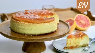 Super Light Ricotta Cheesecake with Grapefruit Sauce || William's Kitchen