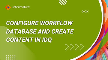 How to Configure Workflow Database and Create Content in Data Quality