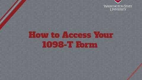 How To Access Your 1098-T Form