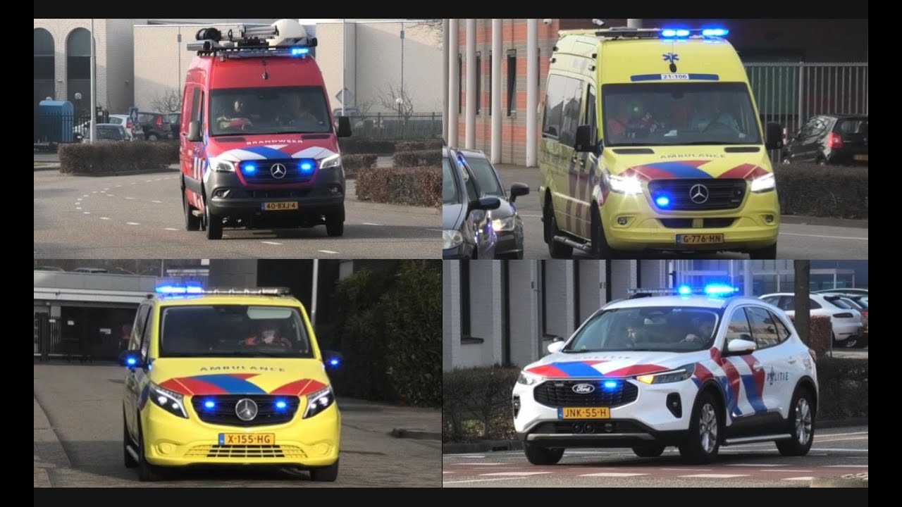 [Dag compilatie] Brandweer, Politie, ambulances met spoed naar meldingen in den bosch en omgeving 