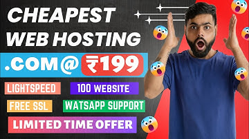 Cheap Hosting with .com domain only for 69rs | Get .com domain only for 199rs | Free domain |hosting