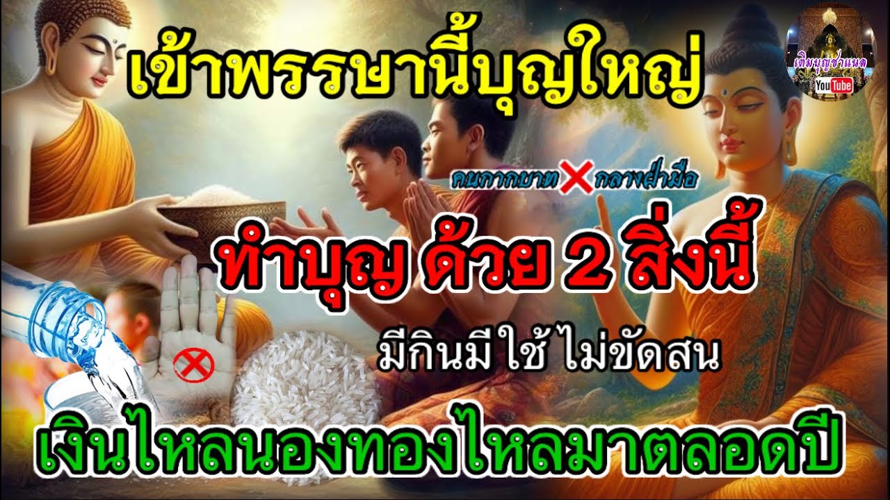 เข้าพรรษานี้อย่าลืมบุญใหญ่!!คนกากบาทกลางฝ่ามือ ทำบุญด้วย 2สิ่งนี้ มีกินมีใช้ ไม่ขัดสน ตลอดปีตลอดชาติ