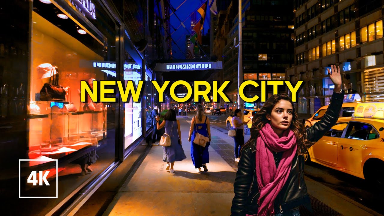 New York, Amerika Serikat | Jelajah Kota Malam 4K | 30 Jul 2024