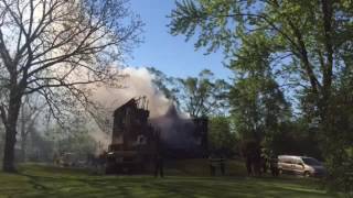 Firefighters knock down house on Stone School Rd.