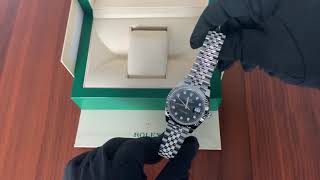 Rolex Datejust 126334G black dial with diamonds watch 41mm 2021