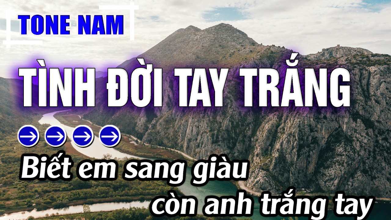 Tình Đời Tay Trắng Karaoke Tone Nam Beat Mới | Karaoke Đăng Khôi