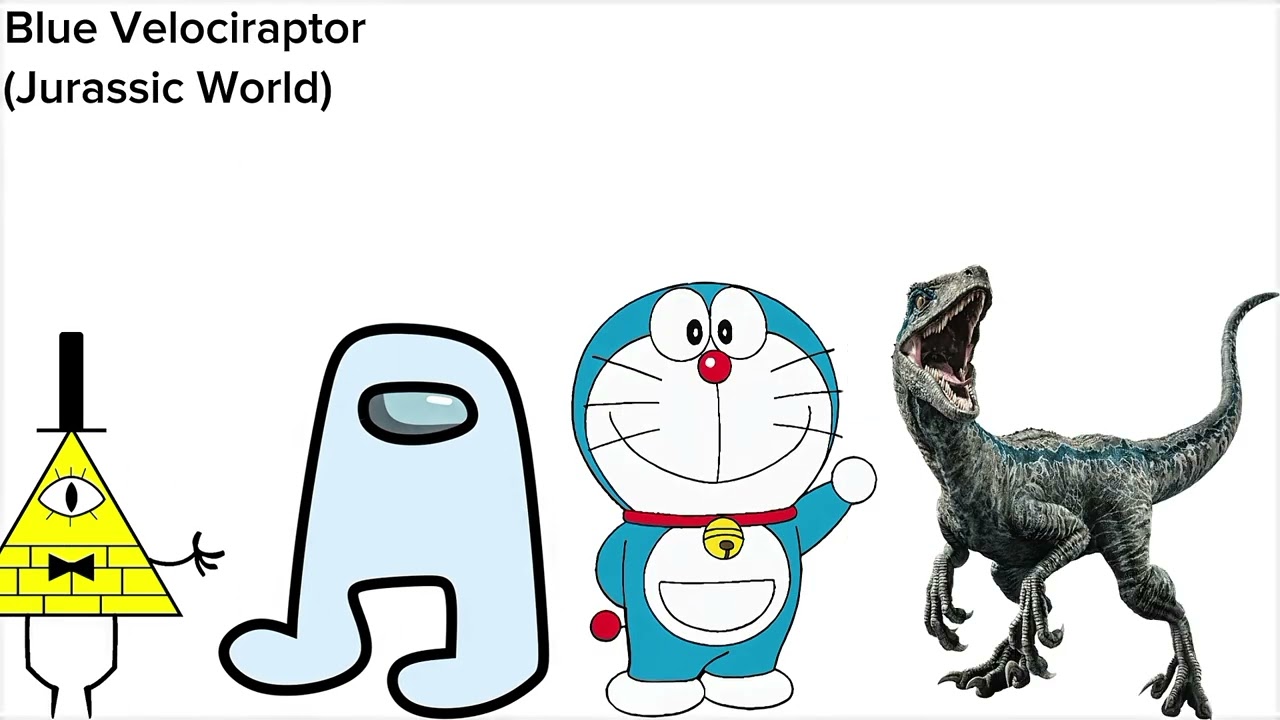 Cartoon characters size comparison part 2