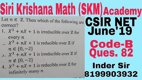 Ring theory, CSIR NET-JRF(math), 2019 -JUNE ,code-b,Q-82