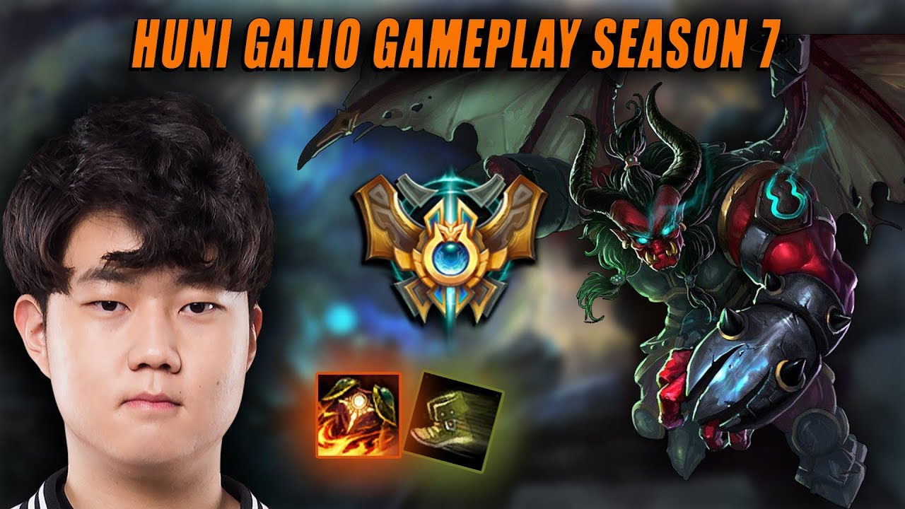 SKT T1 Huni Galio | Season 7 Galio vs Fiora Gameplay | Patch 7.15
