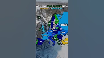 When Did Your Country Get Access To TV #europe #tv #internet #geography #history #map #maps #mapping